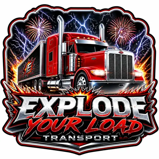 Big-rig custom sticker with lightning artwork