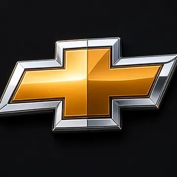 Gold and chrome bowtie car emblem